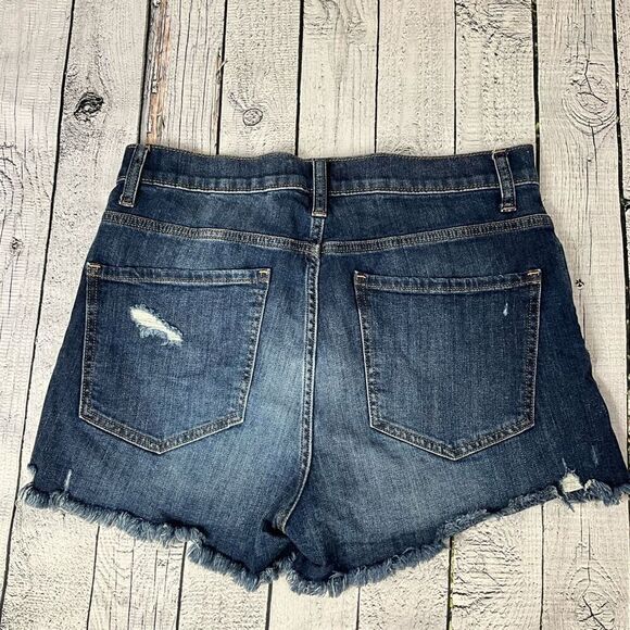 EXPRESS Shortie High Rise Jean Shorts - Picture 2 of 5